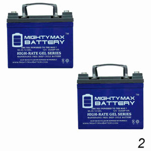 Mighty Max Battery 12V 35AH Gel Battery for Invacare Pronto M50, M51, M61, M71-2 Pack Brand Product