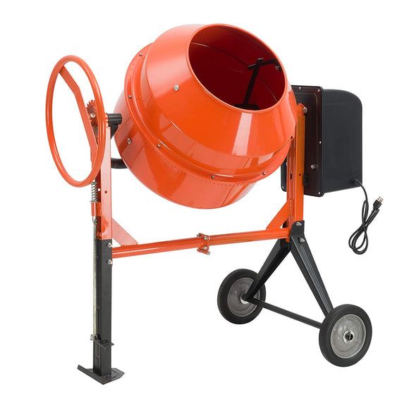 SUNCOO 4/5HP Electric Concrete Cement Mixer 5 Cu Ft Mortar Mixing Stucco Seeds Portable Barrow Machine