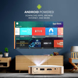 Luma 350 Portable Smart Projector w/ Luma App | Up to 4K Ultra HD Rechargeable Video Projector w/ Onboard Android 6.0, Streaming Apps, Wi-Fi, Mirroring, Remote Control & Crystal-Clear Imaging