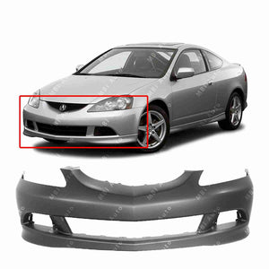 MBI AUTO – Primered Front Bumper Cover Fascia for 2005 2006 Acura RSX 05 06 AC1000154