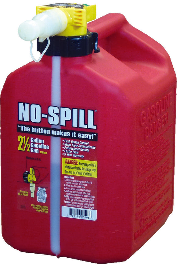 No-spill – Gas Can 2.5 Gal 11.75x8x10 – 1405