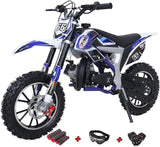 Bolt 50cc Dirt Bike Gas Dirt Bike Kids Dirt Bikes Pit Bikes Youth Dirt Pitbike with Gloves, Goggle and Handgrip,Red