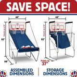 Pop-A-Shot Official Home Dual Shot Basketball Arcade Game – 16 Different Games – 6 Audio Options – Near 100% Scoring Accuracy – Multiple Height Settings – Large LED Scoreboard