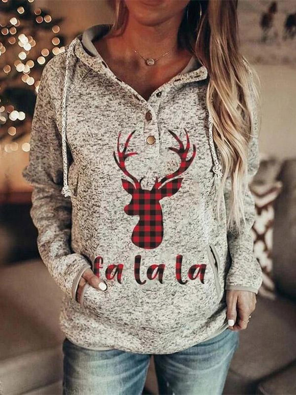 Animal Print Long Sleeves Hoodie