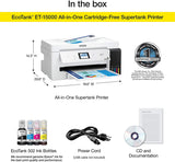 EcoTank ET-15000 Wireless Color All-in-One Supertank Printer with Scanner, Copier, Fax, Ethernet and Printing up to 13 x 19 Inches