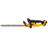 DEWALT 22 in. 20V MAX Lithium-Ion Cordless Hedge Trimmer with (1) 5.0Ah Battery, Charger and Bonus Handheld Leaf Blower