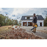 DEWALT 125 MPH 450 CFM 20V MAX Cordless Brushless Blower w/(1) 5.0Ah Battery & Charger w/ Bonus 12in 20V Chainsaw (Tool Only)