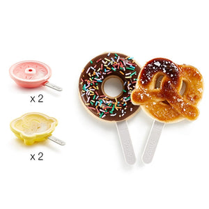 2 Donuts & 2 Prezel Popsicles Set