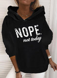Print Long Sleeves Hoodie