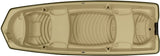 Sun Dolphin American 12 Jon Fishing Boat (Beige/Green, 12-Feet)