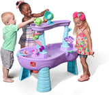 Rain Showers & Unicorns Water Table | Kids Purple Water Play Table with 13-Pc Unicorn Accessory Set