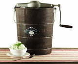 Hand Cranked Ice Cream Maker with Appalachian Series Wooden Bucket, 6 Quart (PBWMIMH612-SHP)