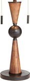 Hunter Mid Century Modern Table Lamp Wood Bronze Metal Shade for Living Room Family Bedroom Bedside Nightstand Office – Franklin Iron Works