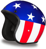 Daytona Helmets Motorcycle Open Face Helmet Cruiser- Captain America 100% DOT Approved