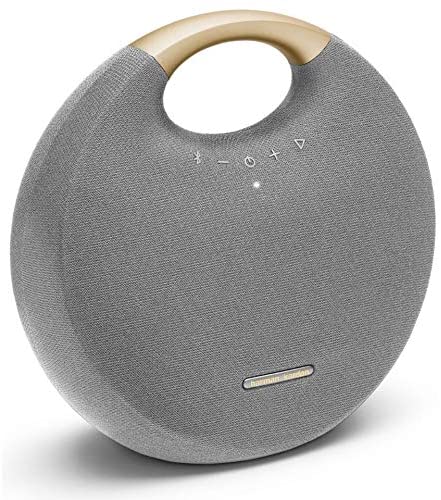 Onyx Studio 6 – IPX7 Waterproof Wireless Bluetooth Speaker System w/Rechargeable Battery, Built-in Microphone (Grey/Gold)
