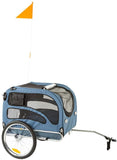Rage Powersports Blue 2-in-1 Pull-Behind Dog Bike Carrier Bicycle Pet Trailer
