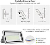 Missbee Super Bright 500W LED Flood Light, 55000lm Outdoor Landscape Flood Light, Security Light, 6000-6500K, Work for Garage, Garden, Lawn,Yard and Playground (Cold White)