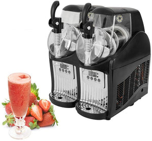 Double-Bowl Slush Frozen Drink Machine,Slush Machine 2 Tanks Commercial Frozen Drink Beverage Maker for Supermarkets Restaurants Commercial Use, 300W (Double-Bowl 300w)