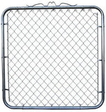 Galvanized Chain Link Garden Fence Gate 48-inch Overall Height by 44 inch Frame Width (Fit a 48-inch Opening) 2 Pack Chain Link Fence Walk-Through Gate
