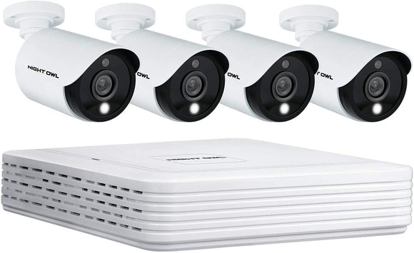 Owl CCTV Video Home Security Camera System with 4 Wired 1080p HD Indoor/Outdoor Cameras with Night Vision and 1 TB Hard Drive
