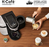 Keurig K-Cafe Coffee Maker, Single Serve K-Cup Pod Coffee, Latte and Cappuccino Maker, Comes with Dishwasher Safe Milk Frother, Coffee Shot Capability, Compatible With all K-Cup Pods, Charcoal
