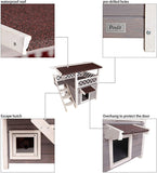 Petsfit Cat House for Outdoor Cats Weatherproof with Escape Door