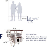 Petsfit Cat House for Outdoor Cats Weatherproof with Escape Door