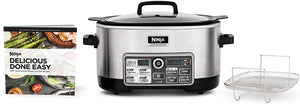 Auto-iQ Multi/Slow Cooker with 80-Pre-Programmed Auto-iQ Recipes for Searing, Slow Cooking, Baking and Steaming with 6-Quart Nonstick Pot (CS960)