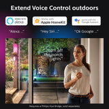 Philips Hue Lily White & Color Outdoor Spot Light Base kit (Hue Hub required), 3 Spot Lights with power supply + mount, Works with Alexa, HomeKit & Google Assistant