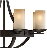 Sperry Industrial Bronze Chandelier 28" Wide Rustic Farmhouse Cylinder Scavo Glass 8-Light Fixture for Dining Room House Foyer Kitchen Island Entryway Bedroom Living Room – Franklin Iron Works