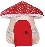 Mushroom Home Cotton Canvas Play Tent, Red/Tan