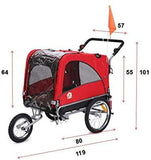 3 in 1 Luxury Large Sized Bike Trailer Bicycle Pet Trailer/Jogger/Dog Cage with Suspension 10308