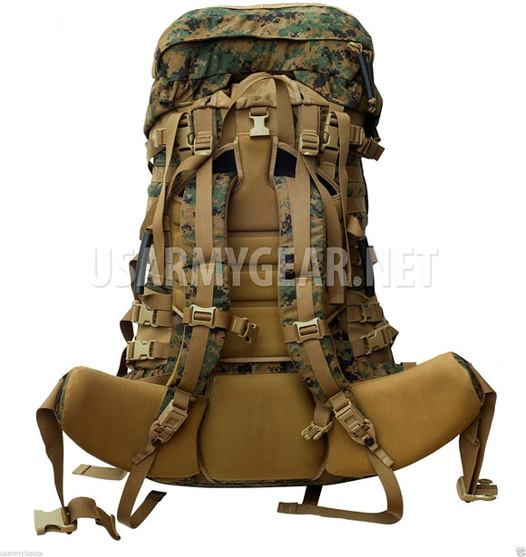 New Genuine Issue GI US Army Military Usmc Gen 2 Marpat Digital Camouflage Tan Woodland Ilbe Main Pack with Lid Belt Shoulder Straps Radio Pouch Complete Surplus Arcyteryx