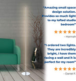 JYL7007A Iris 59.5" LED Integrated Floor Lamp, Modern, Contemporary For Bedroom, Living Room, Chrome