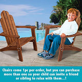 Child’s Adirondack Chair. Kids Outdoor Wood Patio Furniture for Backyard, Lawn & Deck