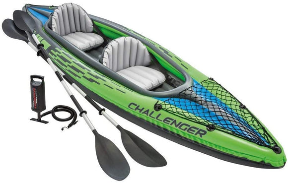 Challenger Kayak, 2-Person Inflatable Kayak with Oars & Air Pump...