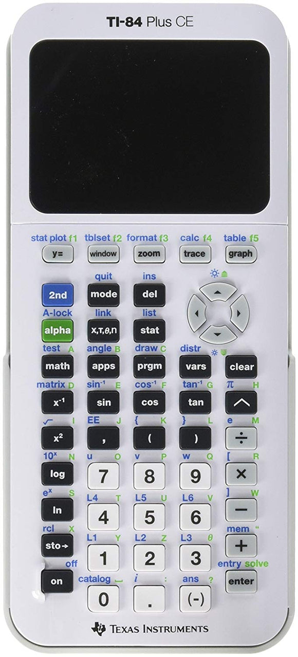 Texas Instruments TI-84 Plus CE Graphing Calculator, White