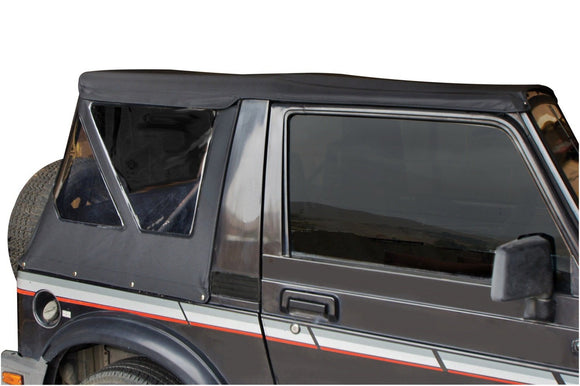 Rampage Products 98535 Factory Replacement Plus Soft Top for 1986-1994 Suzuki Samurai, Black Diamond with Zippered Tinted Windows