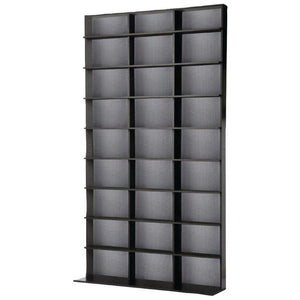 Atlantic Elite Media Storage Cabinet – Large Tower, Stores 630 Blu-Rays, 531DVDs or 837CDs with 9 Fixed Shelves, PN35435725 in Black