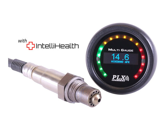 PLX Devices DM-6 SM-AFR Gen4 Gauge Combo UEGO AFR Air/fuel Ratio Bosch LSU 4.9 Wideband Oxygen Sensor Controller with 2 1/16 (52mm) OLED touch screen multi gauge.