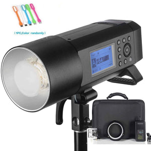 Godox AD400Pro 400Ws GN72 TTL 1/8000s HSS 2.4G X System All-in-One Outdoor Flash Speedlite Strobe Light Battery-Powered Monolight 390 Full Power Pops 0.01-1s Recycle Time 30w LED Modeling Lamp