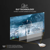Luma 350 Portable Smart Projector w/ Luma App | Up to 4K Ultra HD Rechargeable Video Projector w/ Onboard Android 6.0, Streaming Apps, Wi-Fi, Mirroring, Remote Control & Crystal-Clear Imaging