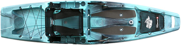 Perception Outlaw 11.5 | Sit on Top Fishing Kayak | Fold Away Lawn Chair Seat | 4 Rod Holders | Integrated Tackle Trays | 11' 6