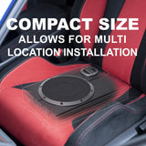 LOPRO10 Amplified Car Subwoofer – 1200 Watts Max Power, Low Profile, 10 Inch Subwoofer, Remote Subwoofer Control, Great For Vehicles Needing Bass But Have Limited Space