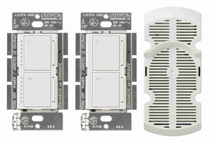 Lutron MA-LFQ3-WH Maestro Multi-Location Fan Control Kit, White