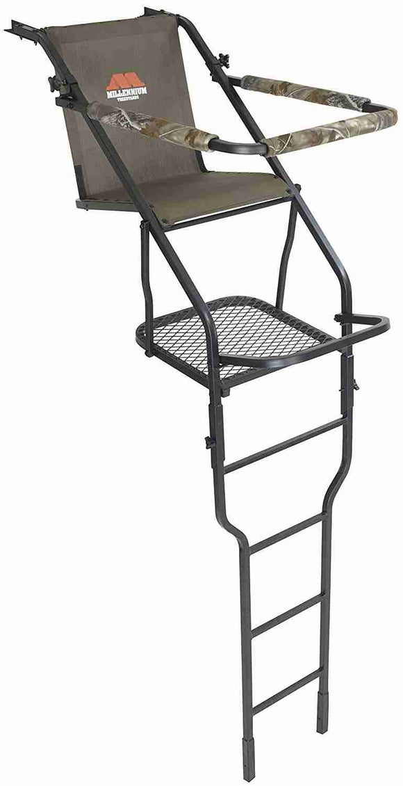 Millennium Treestands L100 21 ft Single Ladder Stand Includes SafeLink Safety Line