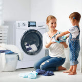 24" Washer Dryer Combo Compact White 2.0 Cubic. ft. Capacity 24" White Electric Laundry Dryer and Washer Stainless Steel Drum Allergiene Cycle