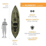 Lifetime Tamarack Angler 100 Fishing Kayak (Paddle Included) 381
