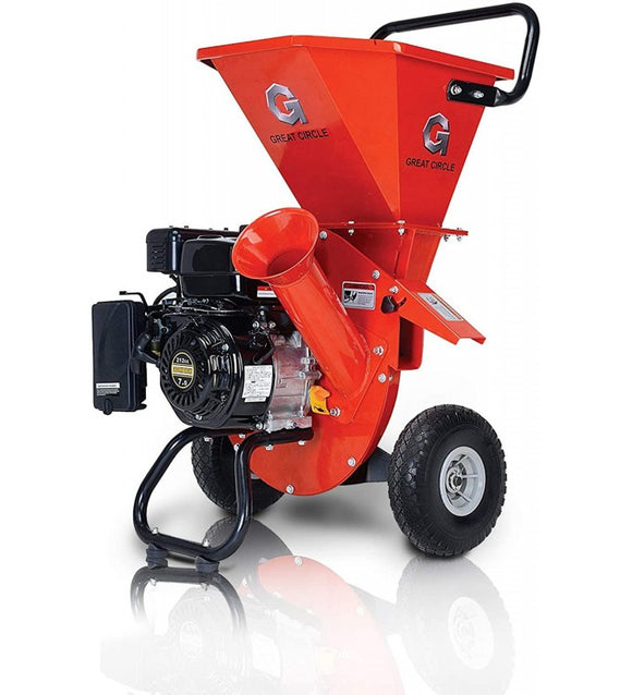 GreatCircleUSA Wood Chipper Shredder Mulcher Heavy Duty 212cc Gas Powered 3 in 1 Multi-Function 3