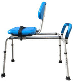 Gateway Premium Sliding Bath Transfer Bench with Swivel Seat-Padded (Blue)
